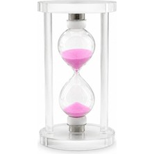 Sora Group Büyük Cam Kum Saati Cam Standlı= Çap: 7.5cm-Yükseklik: 15CM BX40