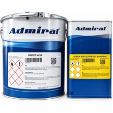 AlanSansli Admiral AC20 Poliüretan Akrilik Boya 19.6 Kg Parlak Ral 9005 Siyah