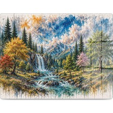 Reflexa Cam Kesme Tahtası Doğa  Tasarımlı Çok Amaçlı 35 x 25 cm