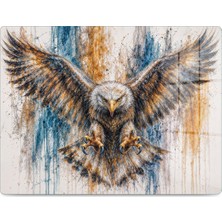 Reflexa Cam Kesme Tahtası Kartal Tasarımlı Çok Amaçlı 35 x 25 cm