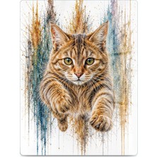 Reflexa Cam Kesme Tahtası Kedi Tasarımlı Çok Amaçlı 40 x 30 cm
