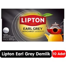 Lipton Earl Grey Bergamot Aromalı Demlik Poşet Çay 100 Adet 10 Paket