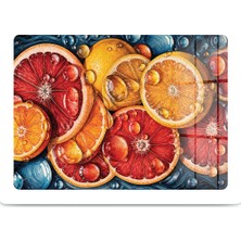 Reflexa Cam Kesme Tahtası Meyve Tasarımlı Çok Amaçlı 35 x 25 cm