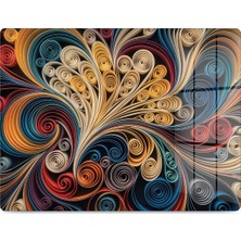 Reflexa Cam Kesme Tahtası Soyut Spiral Ağaç  Desenli Çok Amaçlı 40X30 cm