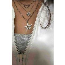 Kiraz Çiçeği Jewelry Paslanmaz Çelik Yıldız Kolye