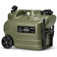 Tekerlekli Musluklu Su Bidonu - Madfox Galon Air Pe - 28 Litre - Yeşil - 387060