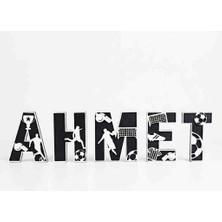 Kişiye Özel Çift Katmanlı Futbol Temalı Isimli Ahşap Duvar Dekoru Çocuk/ Bebek Odası Isimlik-Roven Studios/ Kids