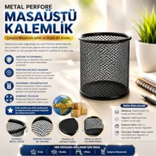 TAN EXPRESS Metal Perfore Kalemlik Fileli Kalemlik Siyah 1 Adet