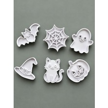 Craftelle 6'lı Halloween Temalı Özel Tasarım Kurabiye ve Hamur Kalıbı Seti