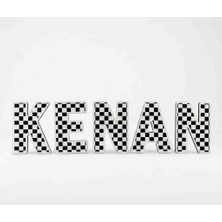 Kişiye Özel Çift Katmanlı Yarış ve Damalı Temalı Isimli Ahşap Duvar Dekoru Çocuk/bebek Odası Isimlik-Roven Studios/ Kids