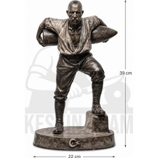 Keskin Adam Seyit Onbaşı Gerçek Süper Kahraman - 39 cm El Boyaması, Özel Üretim 3D Baskı Heykel