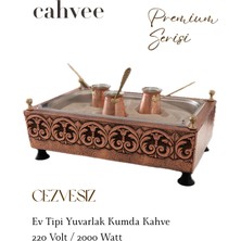 Cahvee Premium Serisi — Profesyonel Büyük Boy Bakır Kumda Kahve Makinesi (60x40 cm / 2000W / Kum Dahil/CEZVESIZ)