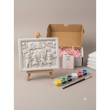 23 Nisan Temalı 17X12CM 3D Taş Tozu Kabartma Pano Boyama Seti