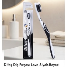 D2listone Difaş Diş Fırçası Love Taraftar Siyah Beyaz