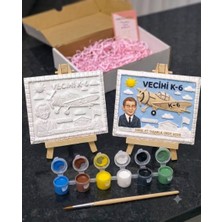 Vecih-I Temalı 17X12CM  3D Taş Tozu Kabartma Pano Boyama Seti