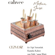Cahvee Medium Serisi — El Yapımı Bakır Kumda Kahve Makinesi (34x32 cm / 1000W / Kum Dahil/ Cezvesiz)