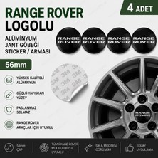 Memo Digital Range Rover Uyumlu Alüminyum Jant Göbeği Arması Sticker 56MM - 4 Adet