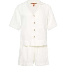 Eberjey Garment Dyed Keten Şort Takımı