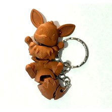 Flexi Mew Pikachu Anahtarlık – 3D Model – Çanta ve Çanta Süsü - Tek Renk