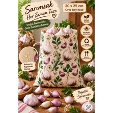 NUMI Naturals Doğal Balmumlu Sarımsak Saklama Kesesi – 20 x 25 cm