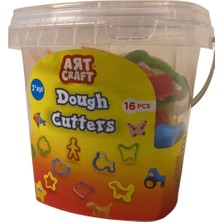 Art Craft Dough Cutters Oyun Hamuru Kalıpları 16 Parça Şekil Kesici Set 3+ Yaş