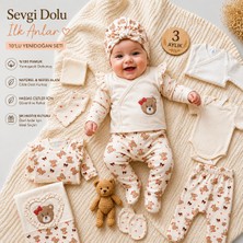 Ozz Baby Yeni Doğan Cotton 10'lu Kız Bebek Hastane Çıkış Seti Ayıcık Temalı