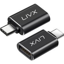 Happy Trend USB 3.1 To Type-C 10GBPS 3A Hızlı Şarj ve Data Aktarımı Çevirici Dönüştürücü Otg Adaptör Siyah Otgcz