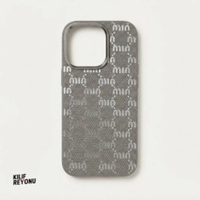 iPhone 16 Pro Uyumlu Italyan Stil Monogram Desenli Premium Kılıf