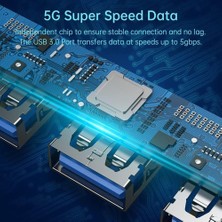 Happy Trend USB Çoğaltıcı Dönüştürücü Adaptör Port Type C USB 3.0 Hub For Mac Book Pro Air Otg USB 3.0 Adapter Type-C Çevirici USB Hub - (Kaliteli ve Hızlı) (4 In 1 Otg)