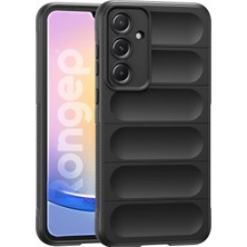 Happy Trend Rongep Samsung Galaxy A25 Için Koruyucu Kalın Yapılı Rugged Tpu Silikon Kılıf Kamera Yükseltili Içi Süet Dokulu Kenarları Darbe Emici ve Kayma Önleyici Özellikli Tam Kaplayan Koruyucu Kılıf (Siyah)