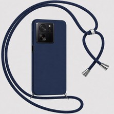 Happy Trend Xiaomi 13T ile Uyumlu Özel Üretim Ayarlanabilir Ipli Boyun Askılı Silikon Kılıf Kadife Iç Yapılı Viper Boyun Çapraz Taşıma Özellikli Asılabilen Ipli Telefon Kılıfı Lacivert