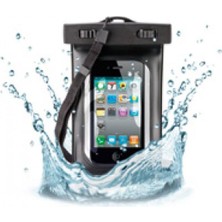 Happy Trend Tüm Modellere Uymlu Yüzen Su Geçirmez Telefon Kılıf Boyun Askılı Sualtı Kayak Waterproof Siyah