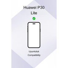 Happy Trend [black Lıquıd Sılıcone] For Huawei P30 Lite ile Uyumlu Esnek Silikon Matte Kaymaz Yapı Iç Kadife Yüzey Darbe Emici Siyah Telefon Kılıfı (Siyah, Huawei P30 Lite)