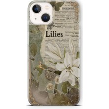 Happy Trend IPhone 13 Uyumlu Lilies Tasarım Baskılı Şeffaf Kılıf, STRLGHT13I493