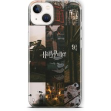 Happy Trend IPhone 13 Uyumlu Harry Potter Kolaj Tasarım Baskılı Şeffaf Kılıf