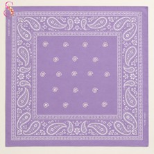Yshine %100 Pamuk Paisley Desenli 50X50 cm Kadın Bandana Saç ve Boyun Aksesuarı