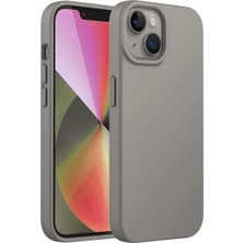 Happy Trend Apple iPhone 13 ve 14 Uyumlu Özel Ipeksi Dokunuş Hissi Veren Içi Yumuşak Kadife Lansman Silikon Kılıf Kapak (Taş)