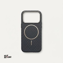 iPhone 17 Pro Premium Desenli Magsafe Kılıf – Siyah