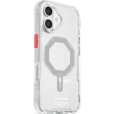 Happy Trend iPhone 17 ile Uyumlu Kılıf Mag-Şarj Özellikli Şeffaf Airbag Tasarımlı Skinarma Saido Kapak (Şeffaf)