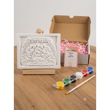7 Uyurlar Temalı 17X12CM 3D Taş Tozu Kabartma Pano Boyama Seti