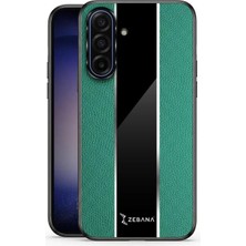Happy Trend Samsung Galaxy A17 ile Uyumlu Kılıf Zebana Premium Deri Kılıf Yeşil