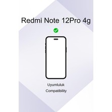 Happy Trend Redmi Note 12PRO 4g ile Uyumlu Darbe Emici Esnek Silikon Siyah Lansman Cep Telefonu Kılıf (Redmi Note 12PRO 4g)
