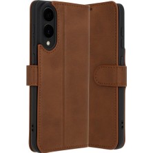 Happy Trend Samsung Galaxy S25 Edge ile Uyumlu Kılıf Deri Deluxe Cüzdanlı Kapaklı Case