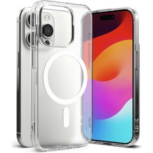 Happy Trend IPhone 15 Için Magsafe ile Uyumlu Arkası Mat Görünümlü Polikarbonat Kenarları Silikon Parmak Izi Tutmayan Yüksek Kalite Şeffaf Silikon Kılıf (Manyetik, 15)