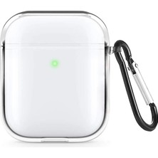 Happy Trend Clear Case Şeffaf Yumuşak Silikon Koruyucu Kılıf, Airpods 1. ve 2. Nesil Için Uyumlu, Ultra Ince Tasarım, Transparan
