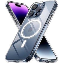 Happy Trend IPhone 15 Pro Max Için Magsafe ile Uyumlu Kılıf Darbeye Dayanıklı Şeffaf Kapak (iPhone 15 Pro Max)