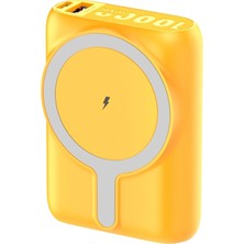 Happy Trend 10000MAH Magsafe ile Uyumlu Kablosuz Powerbank 22.5W Hızlı Şarj 15W Wireless Strong Magnet Pd Qc Destekli Type-C USB Çıkışlı Ultra Ince Taşınabilir Harici Batarya | J31 Beyaz
