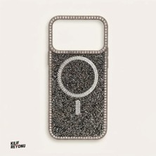 iPhone 17 Pro Max Crystal Shine Taşlı Magsafe Kılıf
