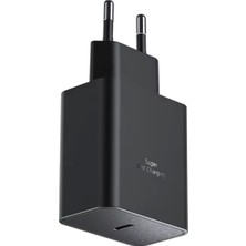 Happy Trend 45W Ultra Hızlı Şarj Başlığı Adaptör Type-C Tüm Tablet ve Telefonlara Uyumlu Adaptör Siyah
