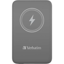 Happy Trend Verbatim Manyetik Power Bank 10000 Mah, Kablosuz Şarj Cihazı 15 W, Usb-C ile 20 W Pd, Küçük ve Manyetik Powerbank iPhone 15, 14, 13, 12, Pro, Max, Samsung, iPad Için, Gri